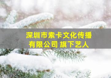 深圳市索卡文化传播有限公司 旗下艺人